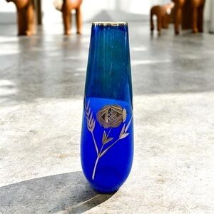 Lefton vase, cobalt blue with gold design, vintage/antique, excellent condition